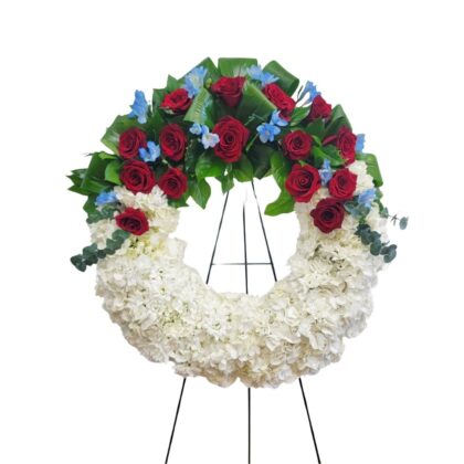 American Soul Wreath BloomNation – Red, White & Blue Tribute | Trandy Flowers