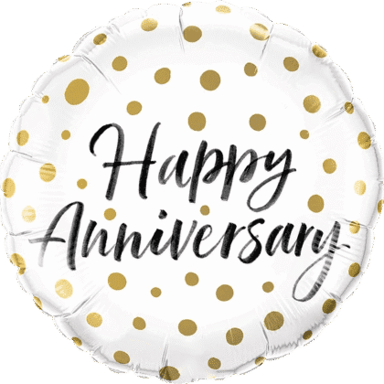 Happy Anniversary Gold Dots