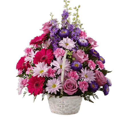 Peaceful Reflections Basket – Elegant Sympathy Flowers for Condolences