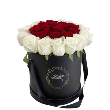 Ruby Romance Box – Red White Roses edits with Logo