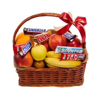 Sweet Life Fruit Basket – Fresh Fruits & Chocolates in Gift Basket