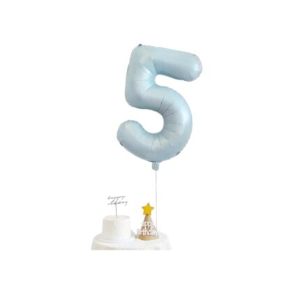 Blue Number Balloon