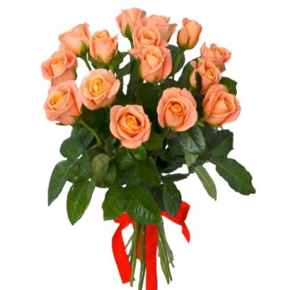 15 Orange Roses Bouquet
