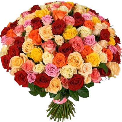 Rainbow of 101 Roses Bouquet
